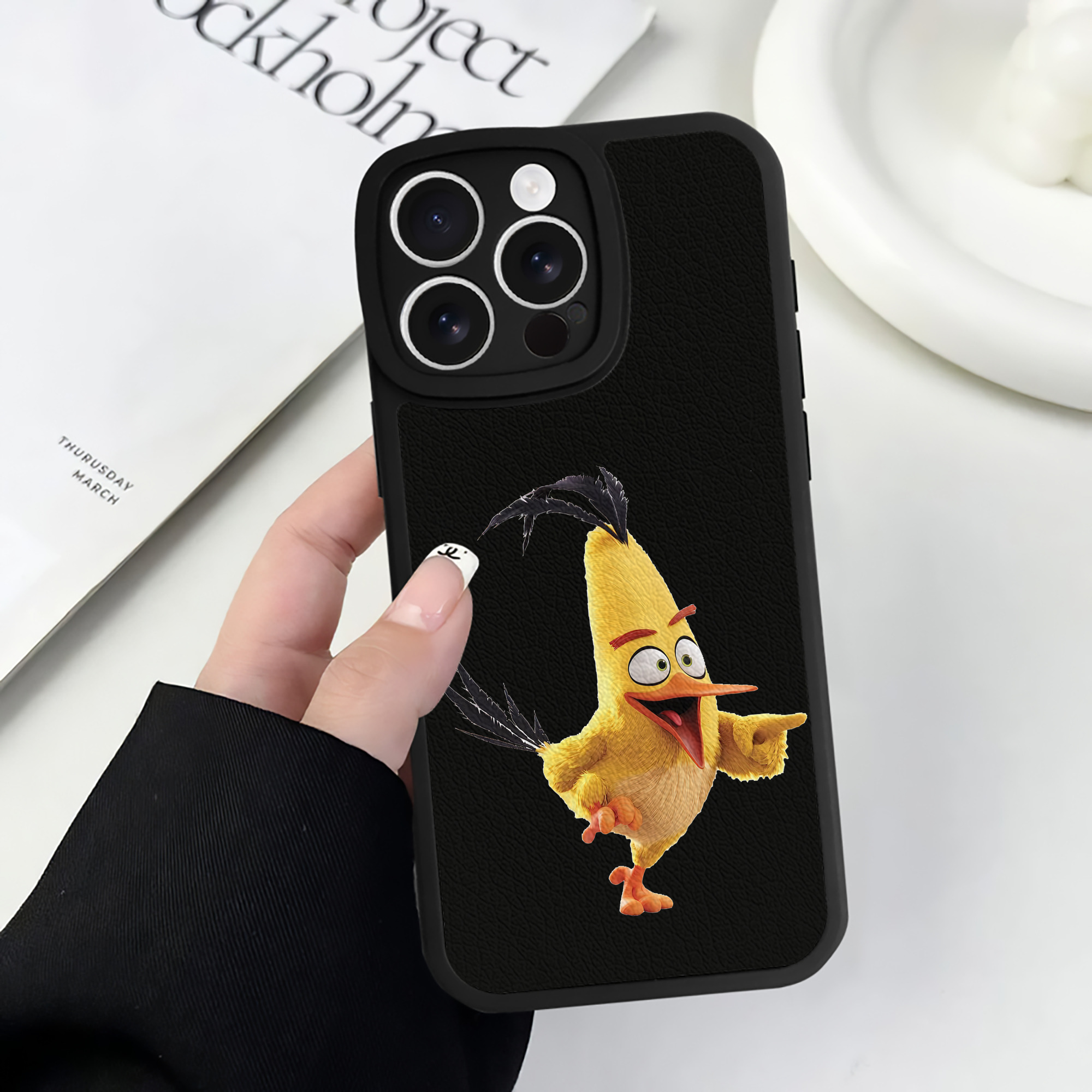 （画像用） Angry Birds アングリーバード 【iPhone 16シリーズ対応】シリコンスマホケース（レザー調） 材質：シリコン